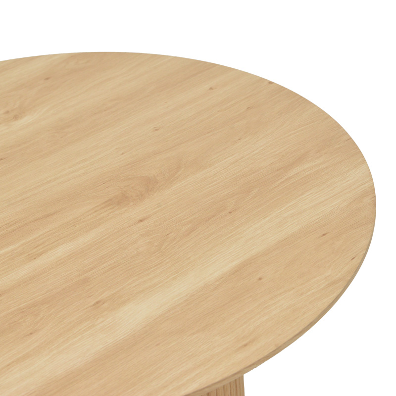 Coffee table Opols pakoworld mdf in natural shade Φ90x42cm Coffee table Opols pakoworld mdf in natural shade Φ90x42cm