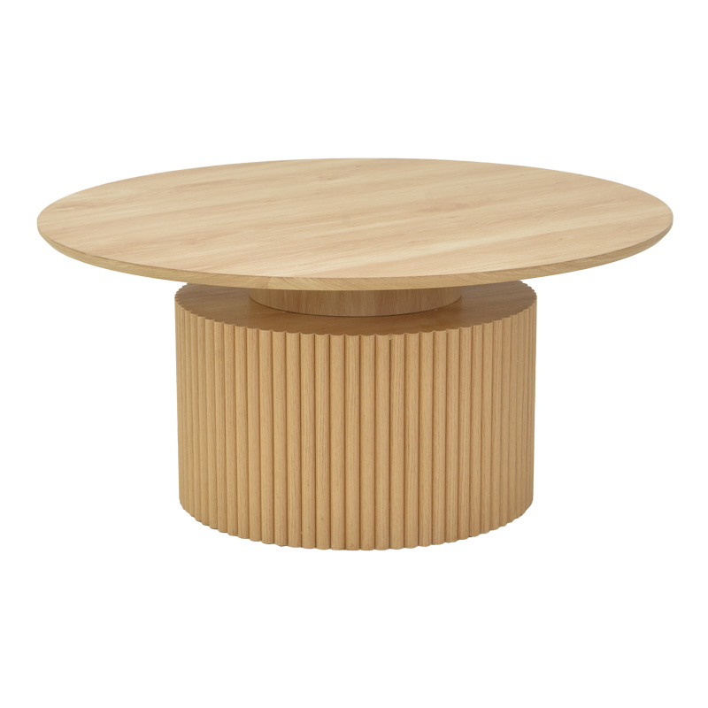 Coffee table Opols pakoworld mdf in natural shade Φ90x42cm