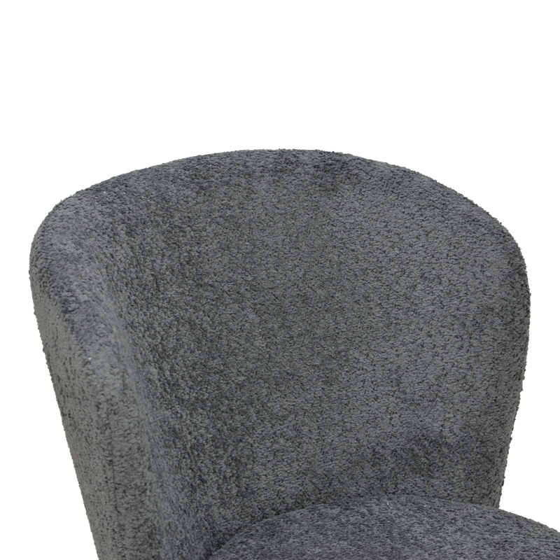 Καρέκλα Houlian pakoworld ανθρακί ύφασμα-πόδι μαύρο μέταλλο 44x66x89εκ