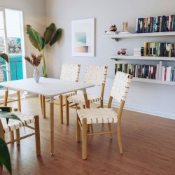 Brane pakoworld chair wood sonoma antique-seat pu white Brane pakoworld chair wood sonoma antique-seat pu white