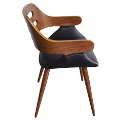 Armchair Valeria pakoworld PU black-leg walnut Armchair Valeria pakoworld PU black-leg walnut