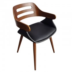Armchair Valeria pakoworld PU black-leg walnut Armchair Valeria pakoworld PU black-leg walnut