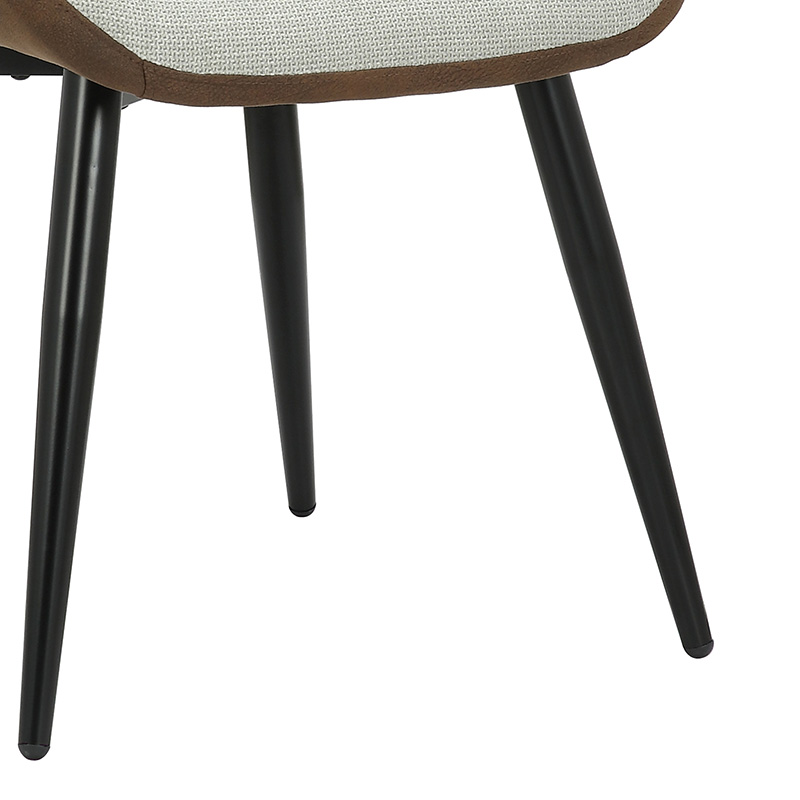 Danielle armchair pakoworld beige brown fabric - black leg Danielle armchair pakoworld beige brown fabric - black leg
