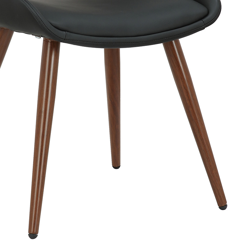 Chair Brody pakoworld black pu- walnut leg Chair Brody pakoworld black pu- walnut leg