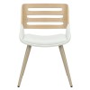 Καρέκλα Brody pakoworld pu λευκό- πόδι φυσικό