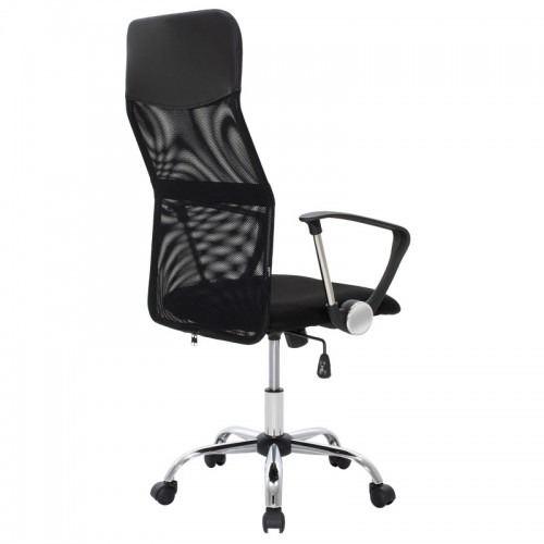 Καρέκλα γραφείου διευθυντή Joel pakoworld με ύφασμα mesh χρώμα μαύρο