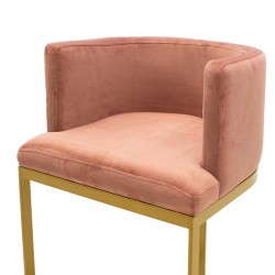 Bar stool Viv pakoworld rotten apple velvet - golden metal 54x50x95cm Bar stool Viv pakoworld rotten apple velvet - golden metal 54x50x95cm