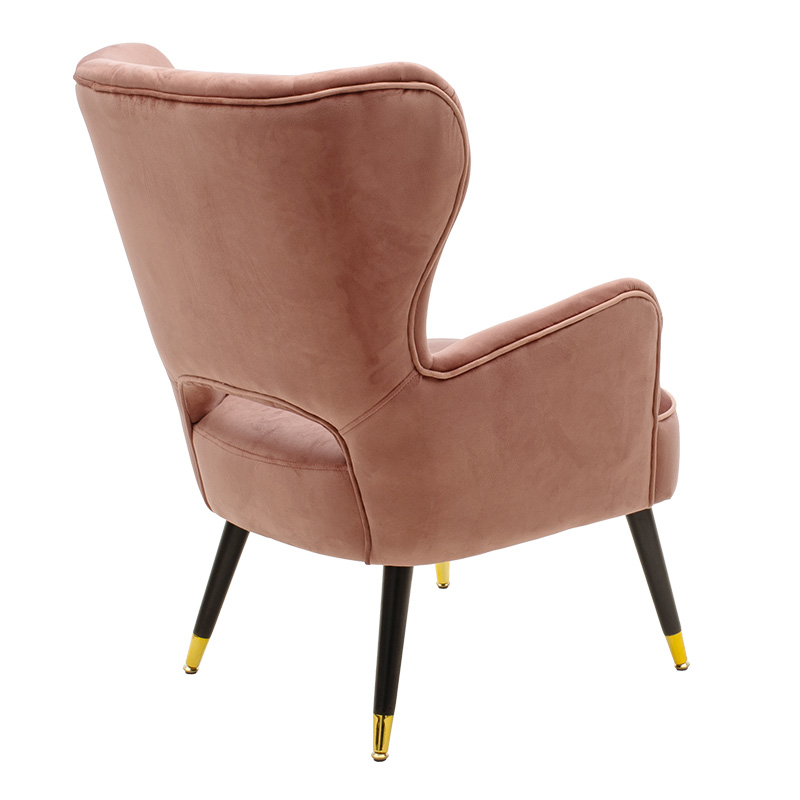 Armchair Lark pakoworld in rotten apple velvet 65x74x90cm Armchair Lark pakoworld in rotten apple velvet 65x74x90cm