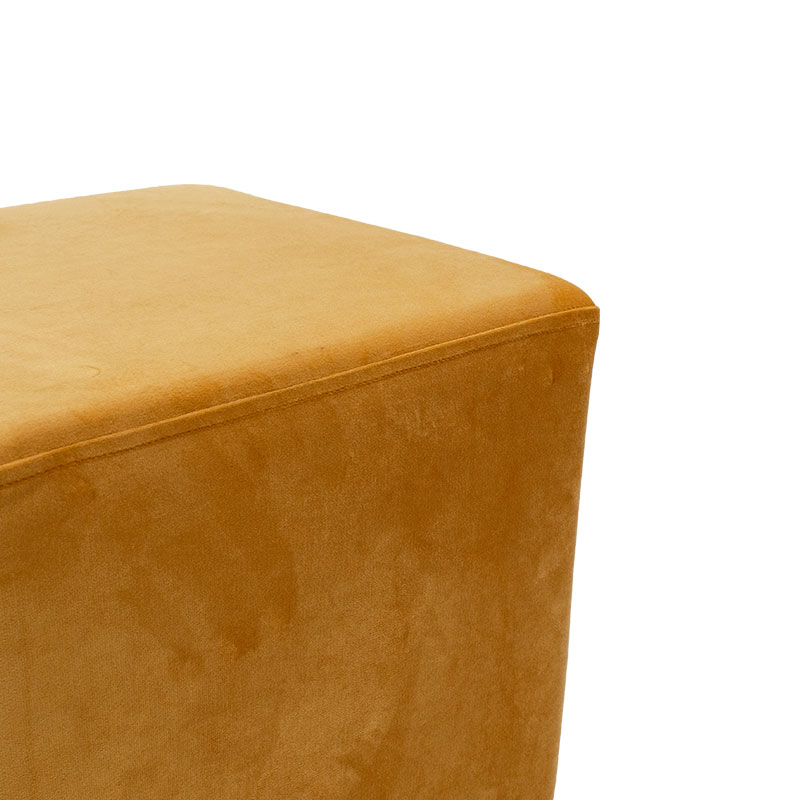 Pyra pakoworld stool golden velvet - golden metal 39x39x41cm