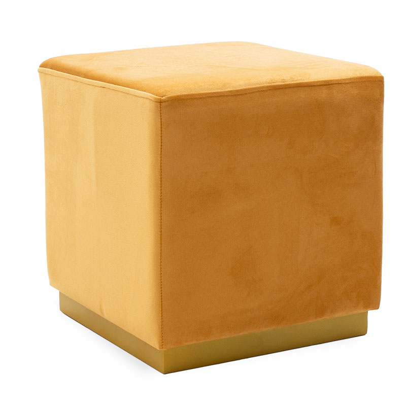 Pyra pakoworld stool golden velvet - golden metal 39x39x41cm
