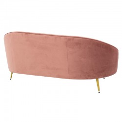3 seater sofa Amora pakoworld in rotten apple velvet - golden metal 180x81x77cm 3 seater sofa Amora pakoworld in rotten apple velvet - golden metal 180x81x77cm