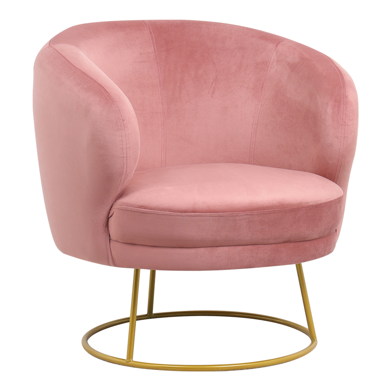 Armchair Rony pakoworld velvet rotten apple-golden metal leg 78x75x82cm Armchair Rony pakoworld velvet rotten apple-golden metal leg 78x75x82cm