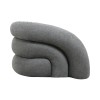 Armchair Lexy pakoworld grey fabric 100x89.5x60cm