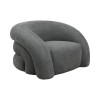 Armchair Lexy pakoworld grey fabric 100x89.5x60cm