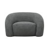 Armchair Lexy pakoworld grey fabric 100x89.5x60cm