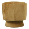 Kreslo pakoworld swivel armchair fabric in tan color 78x81x77cm