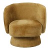 Kreslo pakoworld swivel armchair fabric in tan color 78x81x77cm