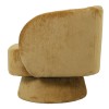Kreslo pakoworld swivel armchair fabric in tan color 78x81x77cm