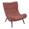 Silla pakoworld boucle fabric armchair in dusty pink 97x80x100cm