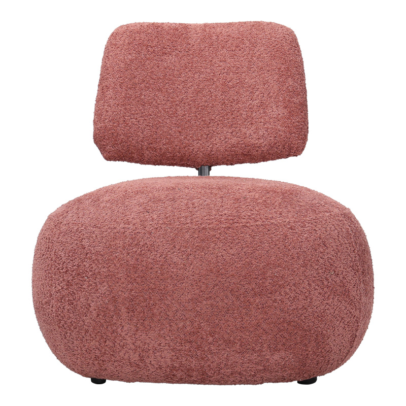 Stonie armchair pakoworld bouclé fabric in rotten apple shade 67x73x67cm Stonie armchair pakoworld bouclé fabric in rotten apple shade 67x73x67cm