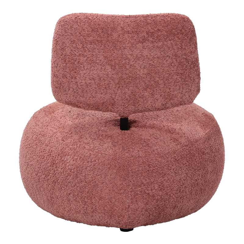 Stonie armchair pakoworld bouclé fabric in rotten apple shade 67x73x67cm Stonie armchair pakoworld bouclé fabric in rotten apple shade 67x73x67cm