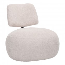 Stonie armchair pakoworld bouclé fabric in beige shade 67x73x67cm Stonie armchair pakoworld bouclé fabric in beige shade 67x73x67cm