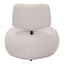 Stonie armchair pakoworld bouclé fabric in beige shade 67x73x67cm Stonie armchair pakoworld bouclé fabric in beige shade 67x73x67cm