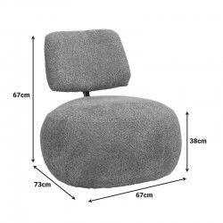Stonie armchair pakoworld bouclé fabric in beige shade 67x73x67cm Stonie armchair pakoworld bouclé fabric in beige shade 67x73x67cm