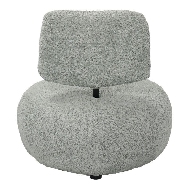 Stonie armchair pakoworld bouclé fabric in green shade 67x73x67cm
