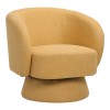 Kreslo pakoworld swivel armchair fabric in yellow color 78x81x77cm