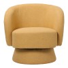 Kreslo pakoworld swivel armchair fabric in yellow color 78x81x77cm