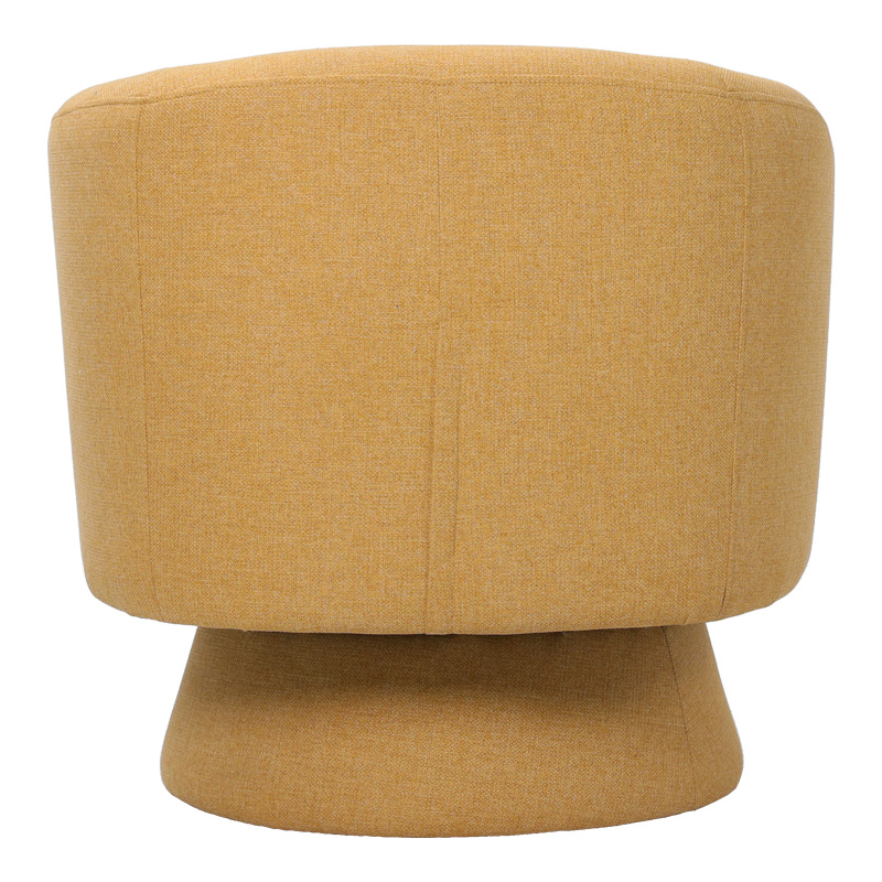 Kreslo pakoworld swivel armchair fabric in yellow color 78x81x77cm Kreslo pakoworld swivel armchair fabric in yellow color 78x81x77cm