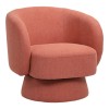 Kreslo pakoworld swivel armchair fabric in terracotta color 78x81x77cm