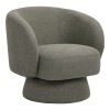Kreslo pakoworld swivel armchair fabric in khaki color 78x81x77cm