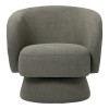 Kreslo pakoworld swivel armchair fabric in khaki color 78x81x77cm