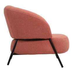 Armchair Jennie pakoworld terracota fabric with black metal legs 84x84x71.5cm Armchair Jennie pakoworld terracota fabric with black metal legs 84x84x71.5cm