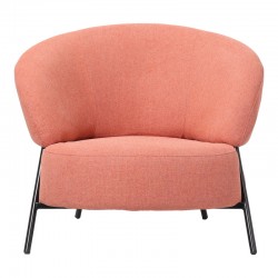 Armchair Jennie pakoworld terracota fabric with black metal legs 84x84x71.5cm Armchair Jennie pakoworld terracota fabric with black metal legs 84x84x71.5cm
