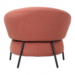 Armchair Jennie pakoworld terracota fabric with black metal legs 84x84x71.5cm Armchair Jennie pakoworld terracota fabric with black metal legs 84x84x71.5cm