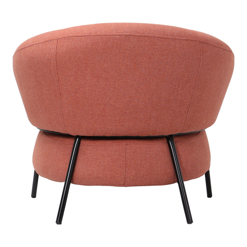 Armchair Jennie pakoworld terracota fabric with black metal legs 84x84x71.5cm Armchair Jennie pakoworld terracota fabric with black metal legs 84x84x71.5cm