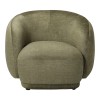 Armchair Freya pakoworld olive green fabric color 93x87x76cm