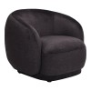 Armchair Freya pakoworld dark grey fabric color 93x87x76cm