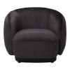 Armchair Freya pakoworld dark grey fabric color 93x87x76cm