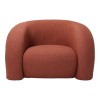 Armchair Lexy pakoworld brick red fabric color 100x89.5x60cm