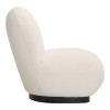 Armchair Rosalie pakoworld cream teddy fabric-black base 85x82x77cm