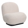 Armchair Rosalie pakoworld beige teddy fabric-black base 85x82x77cm