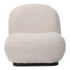 Armchair Rosalie pakoworld beige teddy fabric-black base 85x82x77cm