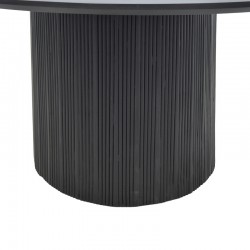 Canicule table pakoworld solid acacia wood in black shade D120x79cm Canicule table pakoworld solid acacia wood in black shade D120x79cm