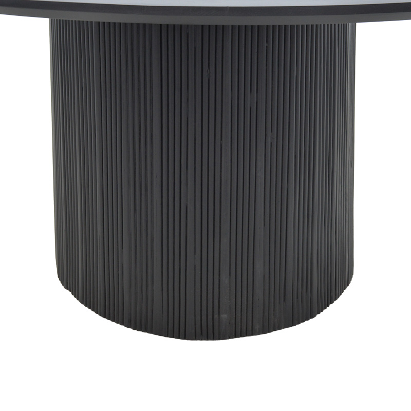 Canicule table pakoworld solid acacia wood in black shade D120x79cm