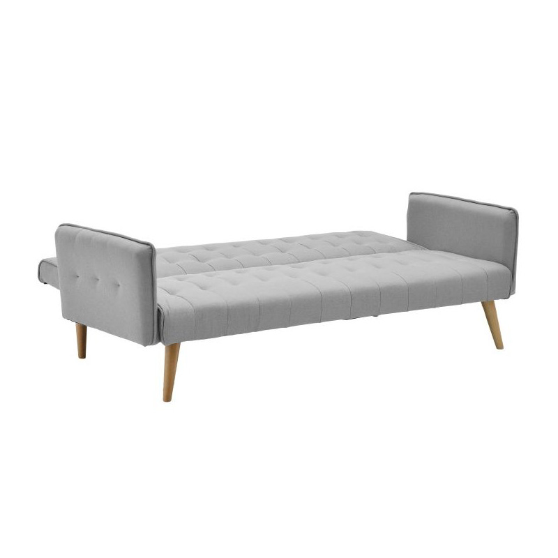 Καναπές κρεβάτι Inart 6-50-585-0015 2θέσιος ύφασμα γκρι 187x103x80εκ