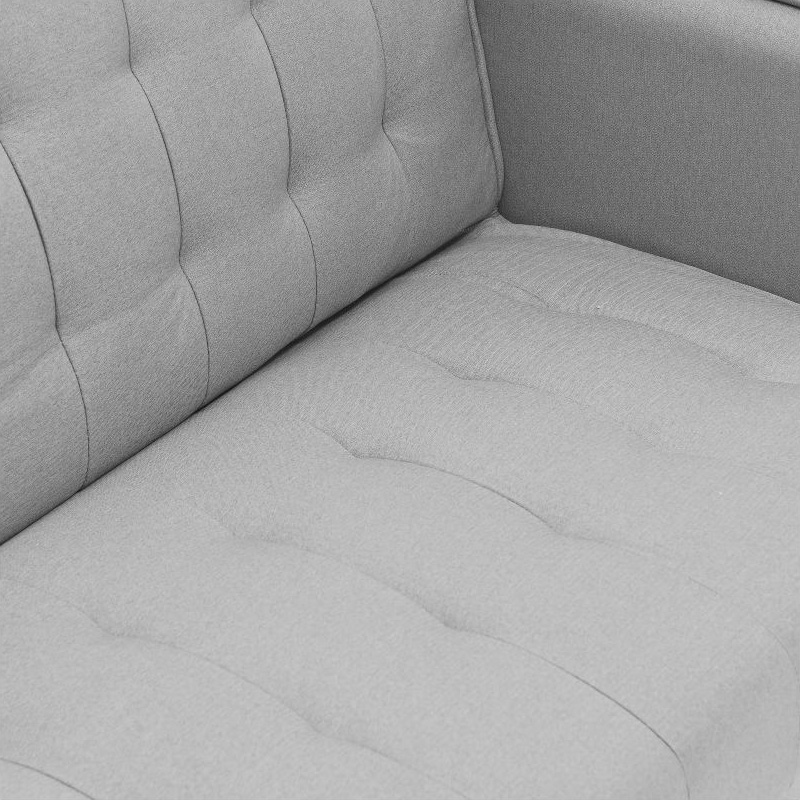 Καναπές κρεβάτι Inart 6-50-585-0015 2θέσιος ύφασμα γκρι 187x103x80εκ